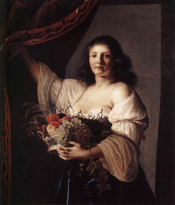 Woman with a Basket of Fruit fgf, COUWENBERGH, Christiaen van